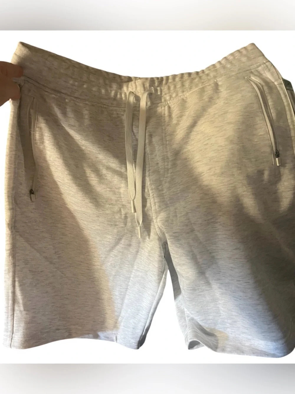 90 Degree By Reflex Light Gray Men's Drawstring Sweatshorts Size L